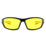 ZXWLYXGX Occhiali da sole sportivi - UV400 e filtro polarizzato per uomo e donna - giallo