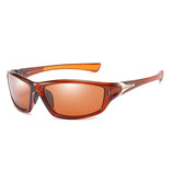 ZXWLYXGX Gafas de sol deportivas - UV400 y filtro polarizado para hombres y mujeres - Rojo