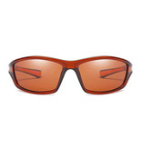 ZXWLYXGX Lunettes de soleil sport - UV400 et filtre polarisé pour homme et femme - Rouge