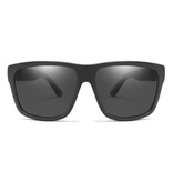 RUISIMO Vintage Sonnenbrille - UV400 und Polarisationsfilter für Männer und Frauen - Schwarz