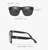RUISIMO Gafas de sol vintage - UV400 y filtro polarizado para hombres y mujeres - Negro