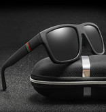 RUISIMO Vintage okulary przeciwsłoneczne - UV400 i filtr polaryzacyjny dla mężczyzn i kobiet - czerwone