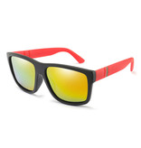 RUISIMO Vintage Sonnenbrille - UV400 und Polarisationsfilter für Männer und Frauen - Rot