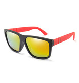 RUISIMO Vintage Sunglasses - UV400 and Polarized Filter for Men and Women - Red