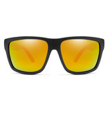RUISIMO Vintage okulary przeciwsłoneczne - UV400 i filtr polaryzacyjny dla mężczyzn i kobiet - czerwone