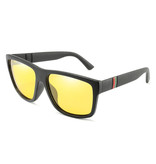 RUISIMO Vintage Sonnenbrille - UV400 und Polarisationsfilter für Männer und Frauen - Gelb