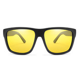 RUISIMO Lunettes de soleil vintage - UV400 et filtre polarisé pour homme et femme - Jaune