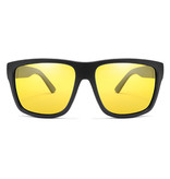 RUISIMO Vintage Sunglasses - UV400 and Polarized Filter for Men and Women - Yellow
