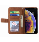 Stuff Certified® Etui z klapką Xiaomi Redmi 9C - Portfel skórzany Portfel ze skóry PU Pokrowiec Cas Case Brown