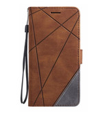 Stuff Certified® Étui à rabat Xiaomi Redmi 9 - Portefeuille en cuir Étui portefeuille en cuir PU Marron