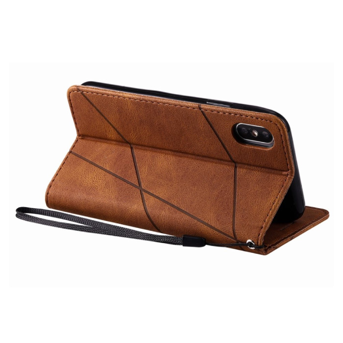 Stuff Certified® Xiaomi Redmi Note 7 Pro Flip Fall - Leder Geldbörse PU Leder Geldbörse Abdeckung Cas Fall Braun