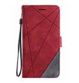 Stuff Certified® Custodia a conchiglia Xiaomi Redmi Note 7 Pro - Custodia a portafoglio in pelle PU Custodia a portafoglio in pelle rossa