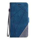 Stuff Certified® Étui à rabat Xiaomi Mi 8 SE - Portefeuille en cuir Étui portefeuille en cuir PU Bleu