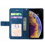 Stuff Certified® Custodia a Flip per Xiaomi Mi 8 SE - Custodia a Portafoglio in Pelle PU Custodia in Pelle Blu