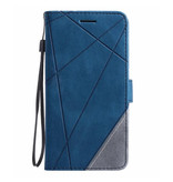 Stuff Certified® Etui z klapką Xiaomi Redmi Note 9 - Portfel skórzany Portfel ze skóry PU Pokrowiec Cas Case Blue