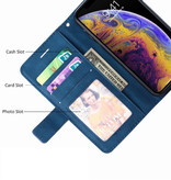 Stuff Certified® Custodia a flip per Xiaomi Redmi Note 6 - Custodia a portafoglio in pelle PU Custodia in pelle blu