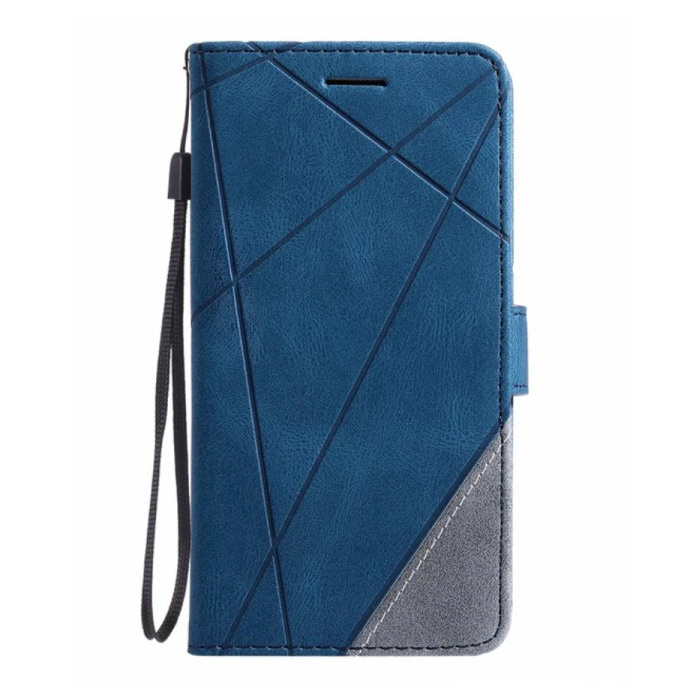 Stuff Certified® Etui z klapką Xiaomi Mi 10 Pro - Portfel skórzany Pokrowiec na portfel ze skóry PU Cas Case Blue