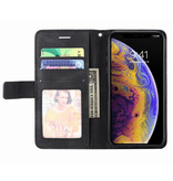 Stuff Certified® Xiaomi Redmi 6A Flip Case - Lederbrieftasche PU Lederbrieftasche Cover Cas Case Schwarz