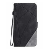 Stuff Certified® Custodia a flip per Xiaomi Mi Note 10 Pro - Custodia a portafoglio in pelle PU Custodia a portafoglio in pelle nera