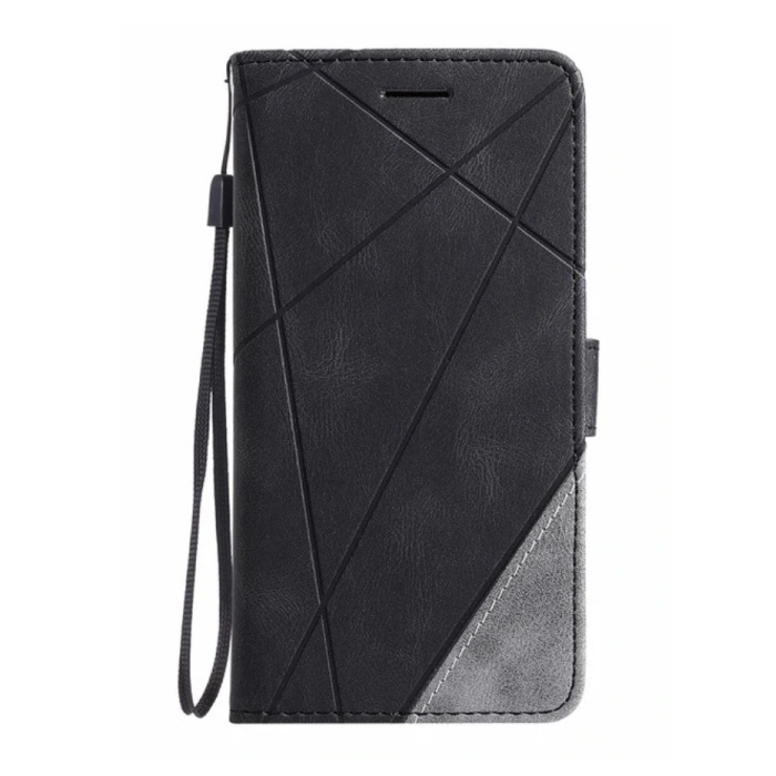 Stuff Certified® Etui z klapką do Xiaomi Mi A3 Lite - Portfel skórzany Pokrowiec na portfel ze skóry PU Pokrowiec Cas w kolorze czarnym