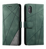 Stuff Certified® Xiaomi Redmi 10X Flip Case - Leather Wallet PU Leather Wallet Cover Cas Case Green