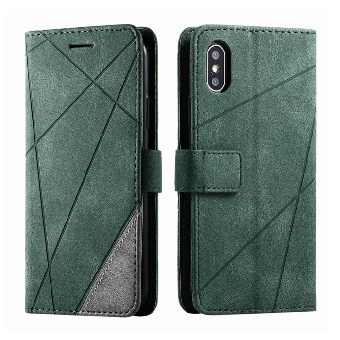 Stuff Certified® Etui z klapką Xiaomi Redmi 7 - Portfel skórzany Portfel ze skóry PU Pokrowiec Cas Case Zielony
