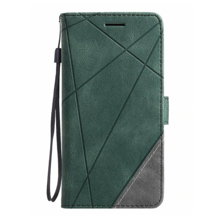 Stuff Certified® Funda con tapa para Xiaomi Mi 11 - Cartera de cuero Funda de cuero PU Funda Cas Case Verde