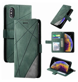 Stuff Certified® Xiaomi Mi 10 Flip Case - Leren Portefeuille PU Leer Wallet Cover Cas Hoesje Groen