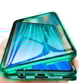 Stuff Certified® Xiaomi Redmi Note 9 Magnetyczne etui 360 ° ze szkłem hartowanym - pokrowiec na cały korpus + osłona ekranu w kolorze srebrnym