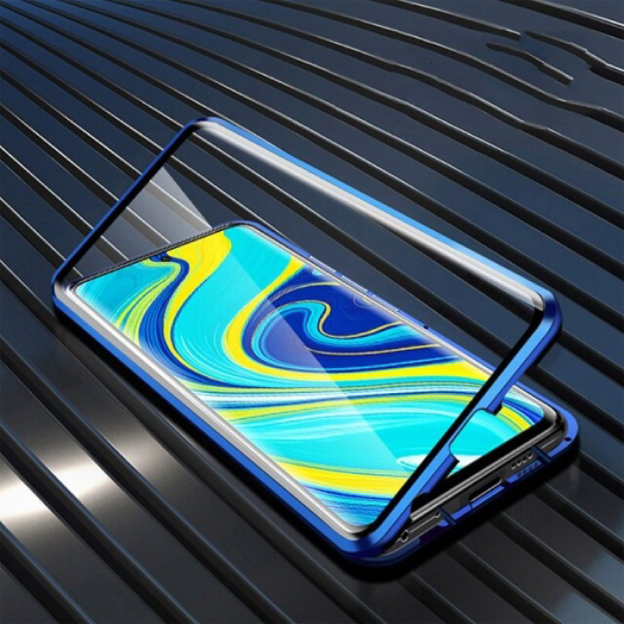 Stuff Certified® Xiaomi Mi 8 SE Magnetisch 360° Hoesje met Tempered Glass - Full Body Cover Hoesje + Screenprotector Blauw
