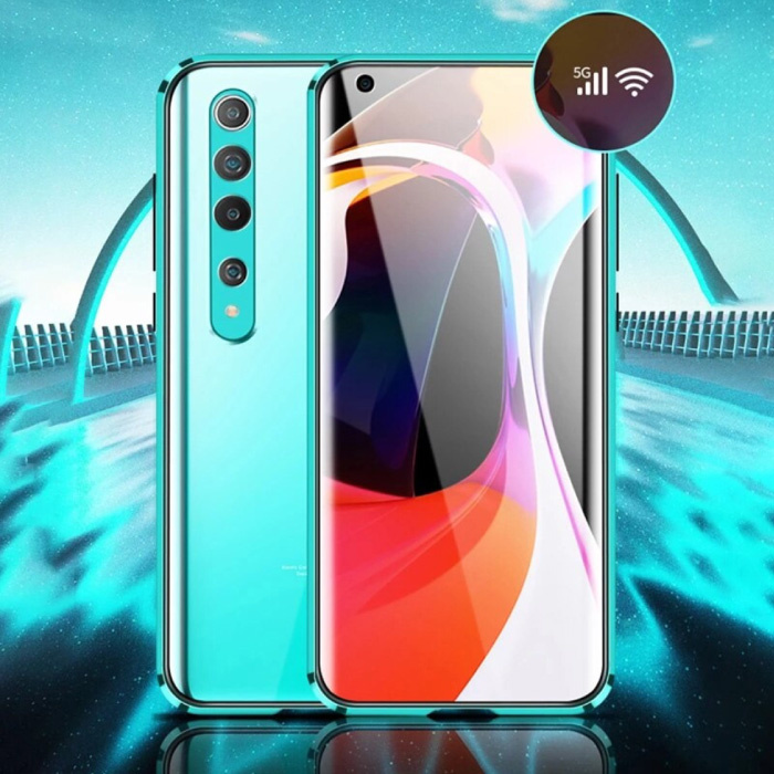 Stuff Certified® Xiaomi Mi 8 SE Magnetisch 360° Hoesje met Tempered Glass - Full Body Cover Hoesje + Screenprotector Blauw
