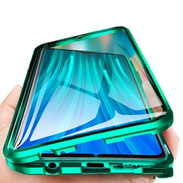 Stuff Certified® Xiaomi Mi 8 SE Magnetisch 360° Hoesje met Tempered Glass - Full Body Cover Hoesje + Screenprotector Blauw