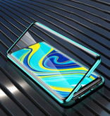 Stuff Certified® Xiaomi Mi Note 10 Lite Magnetische 360 ° -Hülle mit gehärtetem Glas - Ganzkörperhülle + Displayschutzgrün