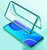 Stuff Certified® Custodia magnetica a 360 ° per Xiaomi Redmi K30 con vetro temperato - Custodia per tutto il corpo + protezione per schermo verde