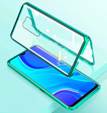 Stuff Certified® Xiaomi Redmi Note 7 Magnetic 360 ° Case with Tempered Glass - Full Body Cover Case + Screen Protector Green