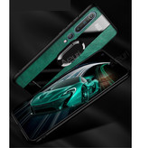 Aveuri Xiaomi Redmi 9 Leren Hoesje  - Magnetische Case Cover Cas TPU Blauw + Kickstand