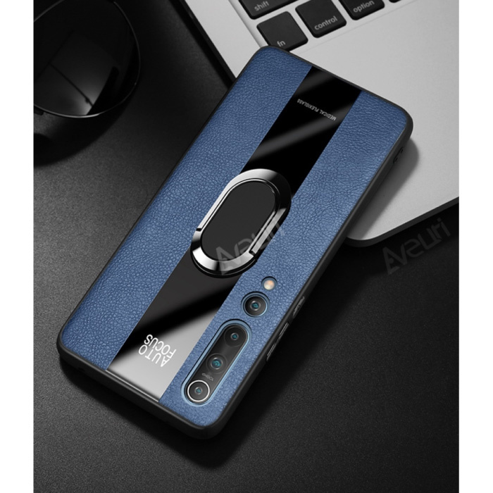 Aveuri Housse en cuir Xiaomi Mi 9T Pro - Housse magnétique Cas TPU Bleu + béquille