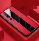 Aveuri Skórzane etui Xiaomi Redmi Note 7 Pro - magnetyczne etui pokrowiec Cas TPU Red + podpórka