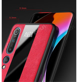 Aveuri Skórzane etui Xiaomi Redmi 9A - magnetyczne etui pokrowiec Cas TPU czerwony + podpórka