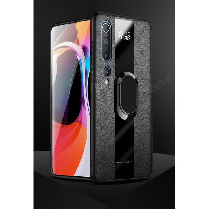 Aveuri Housse en cuir Xiaomi Mi 10 - Housse magnétique Cas TPU Red + Béquille