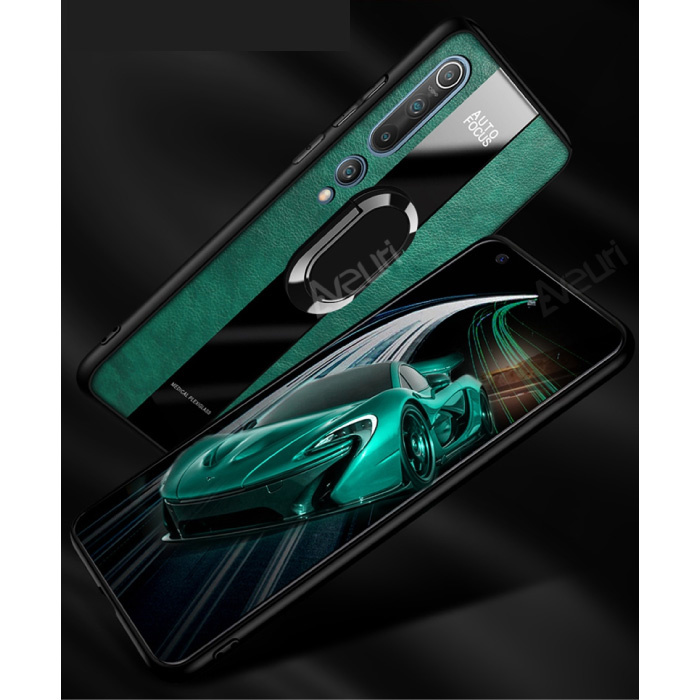 Aveuri Housse en cuir Xiaomi Redmi K30 Pro - Housse magnétique Cas TPU Vert + Béquille