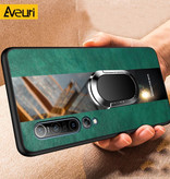 Aveuri Étui en cuir Xiaomi Redmi K30 - Housse magnétique Cas TPU vert + béquille