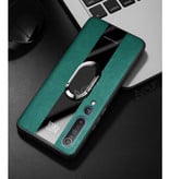 Aveuri Skórzane etui Xiaomi Mi CC9 Pro - magnetyczne etui pokrowiec Cas TPU zielony + podpórka