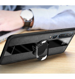 Aveuri Xiaomi Mi 10 Leather Case - Magnetic Case Cover Cas TPU Black + Kickstand