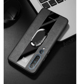 Aveuri Xiaomi Mi A3 Leather Case - Magnetic Case Cover Cas TPU Black + Kickstand