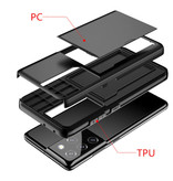 VRSDES Samsung Galaxy S21 Plus - Custodia con coperchio per slot per scheda a portafoglio Business Red