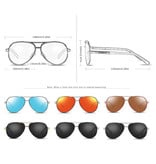 Barcur Gafas de sol Vintage Shades - Gafas piloto de aleación de acero inoxidable con UV400 y filtro polarizador para hombre - Azul