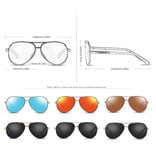 Barcur Vintage Shades Zonnebril - Roestvrij Staal Legering Pilotenbril met UV400 en Polarisatie Filter voor Mannen - Zwart-Zilver