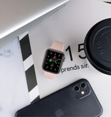 Stuff Certified® Silikonowy pasek do zegarka iWatch 42 mm / 44 mm (mały) - Bransoletka Pasek Pasek na rękę Pasek do zegarka Biały