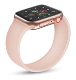 Stuff Certified® Pasek silikonowy do zegarka iWatch 42 mm / 44 mm (średni mały) - Bransoletka Pasek Opaska na rękę Pasek do zegarka Biały